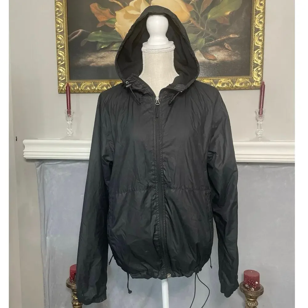 The North Face Men's Black Hooded Windbreaker Jacket Size Small